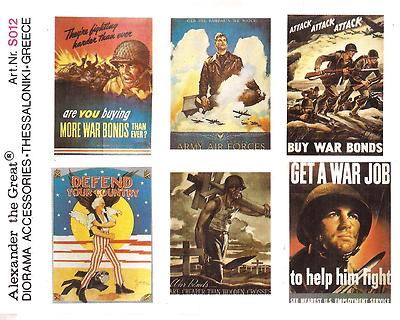 Alexander The Great WW II USA Posters in 1/35th Scale Diorama Detail S012