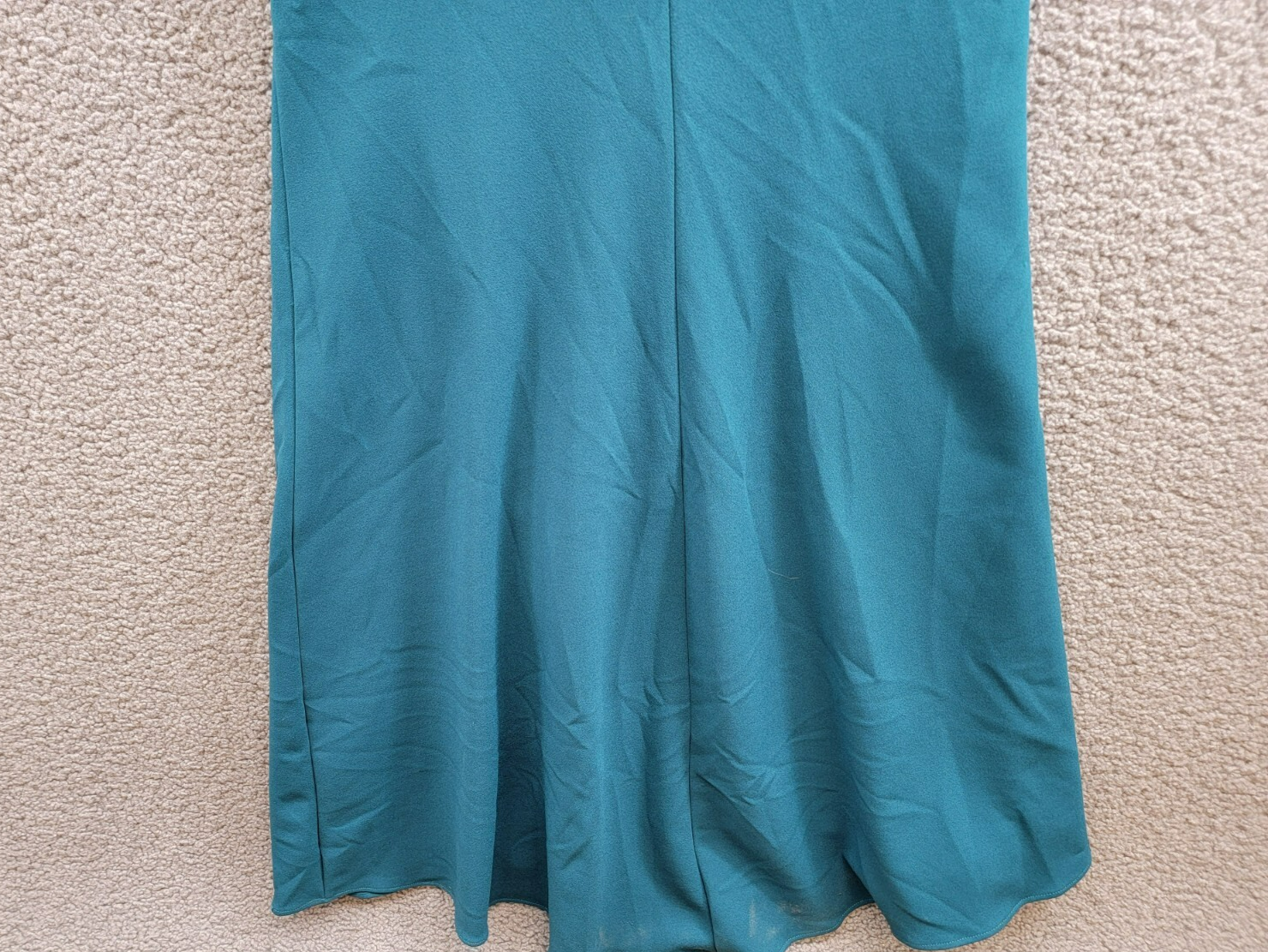 AQUA Cutout One Shoulder Gown Women's 0 Azure Solid Asymmetric Back Zip Closure - Picture 11 of 15