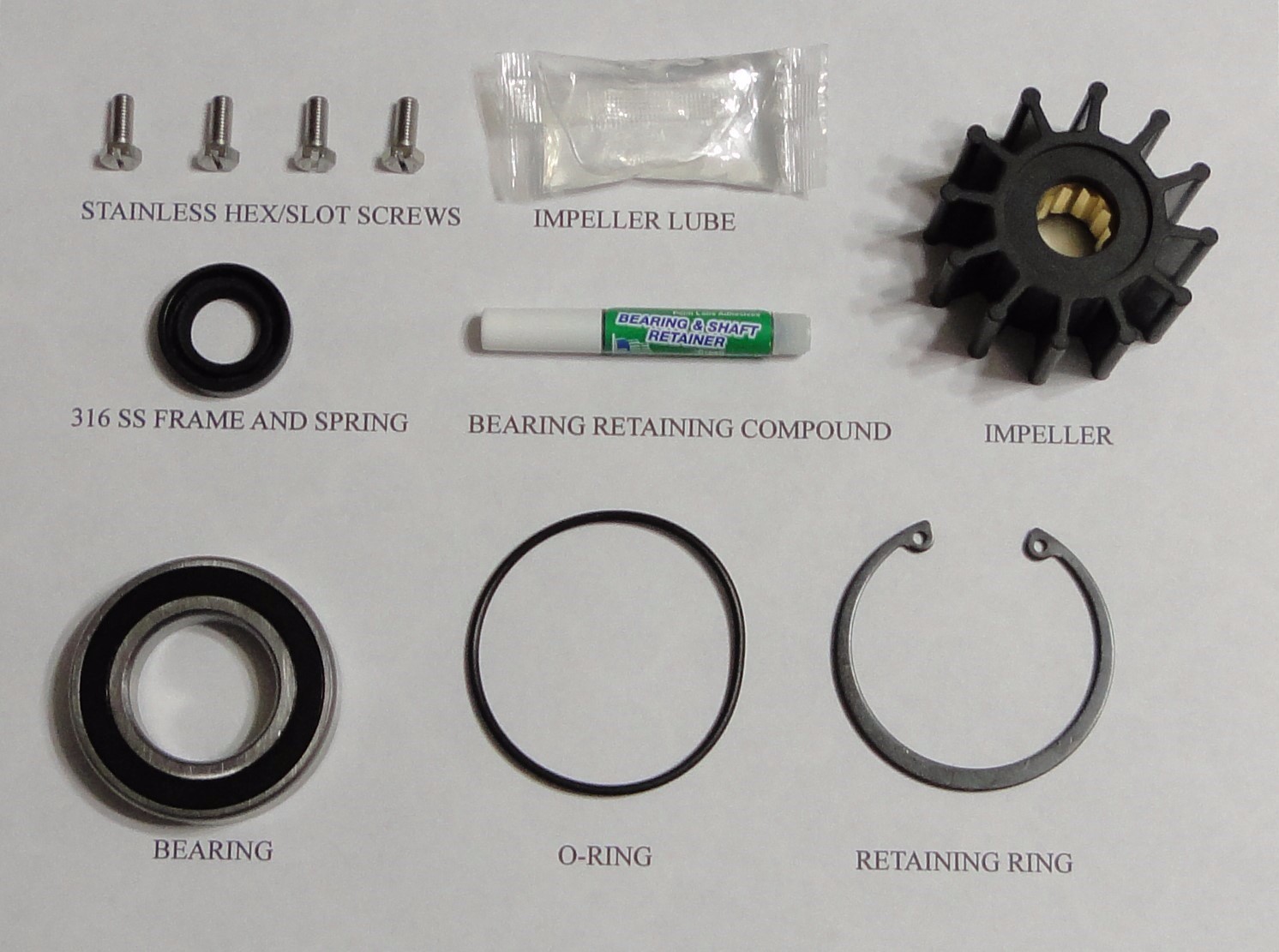 Volvo Penta Raw Sea Water Pump Repair Kit 3.0GSM-A 3.0GSM-B