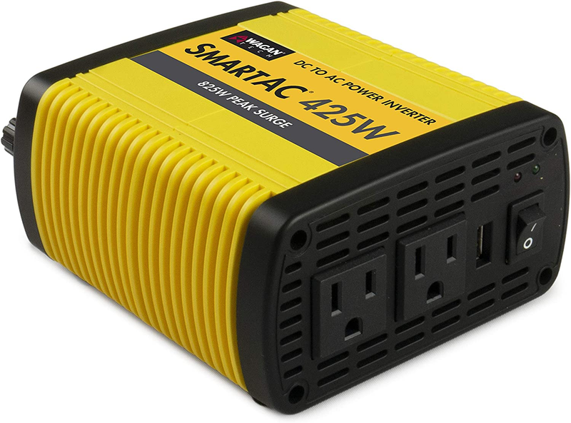 Wagan EL3706 Smart AC 425W Power Inverter DC 12V to 110V AC Car Inverter USB Car