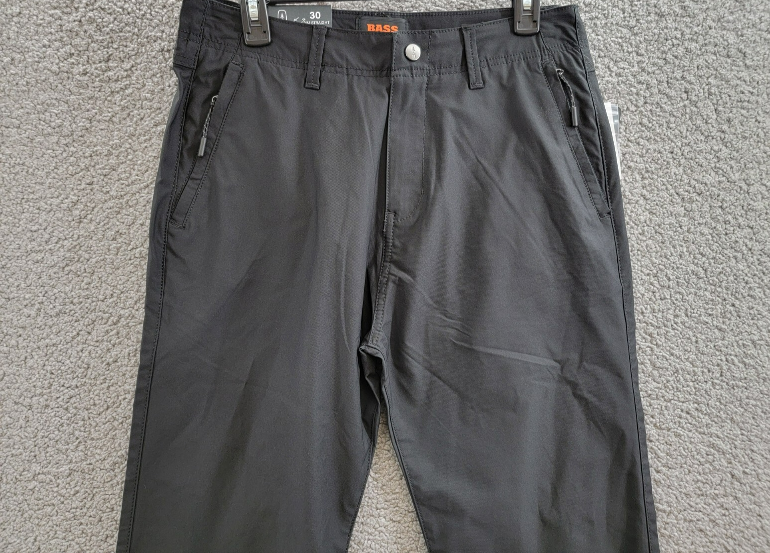 BASS OUTDOOR Straight-Fit Traveler Pants Men's 30 Caviar Zip Pockets Button Zip - Picture 3 of 19