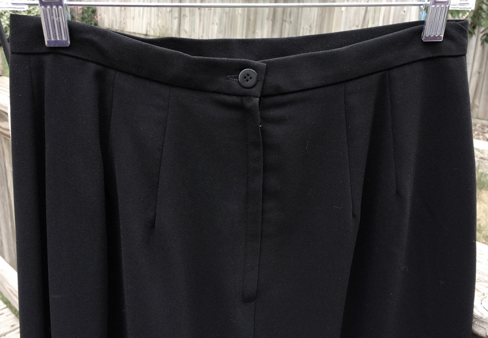 Black Career Skirt Casual Corner Long/Mid Length Pencil/Straight Lined Size 8 LN
