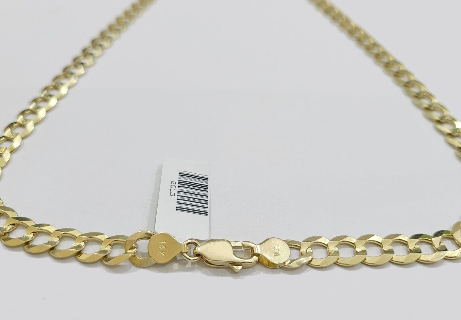 Pre-owned Goldbar Jewelers Real 14k Yellow Gold Necklace Cuban Curb Link Chain 20'' Inches 7mm Unisex