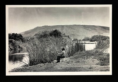 1988 Mount Trashmore South Dade FL Waste Facility Man Fishing VTG Press Photo