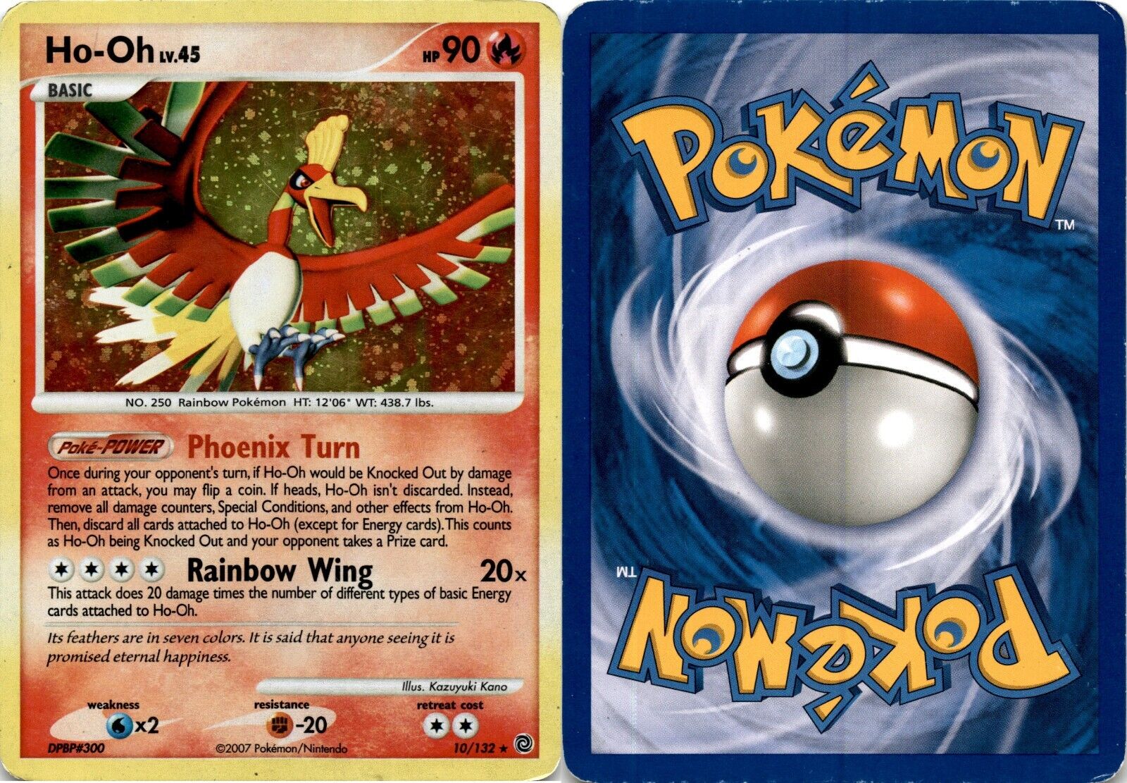 2007 Pokemon, Secret Wonders, #10/132 Ho-Oh LV.45, Holo Rare 2007 Pokemon, Secret Wonders, #10/132 Ho-Oh LV.45, Holo Rare