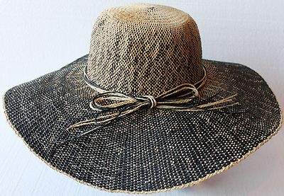 Apt 9 Natural Black Floppy Wide Brim Hat