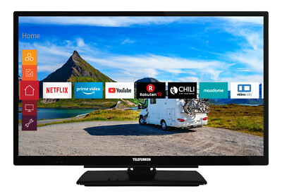 Telefunken XF22G501V Fernseher 22 Zoll Full HD Smart TV 12 Volt Works with Alexa