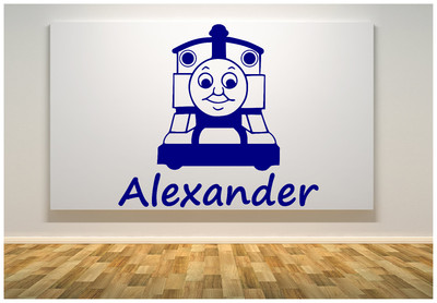 THOMAS THE TRAIN PERSONALIZED LARGE WALL VINYL DECAL W/ NAME 22'' 