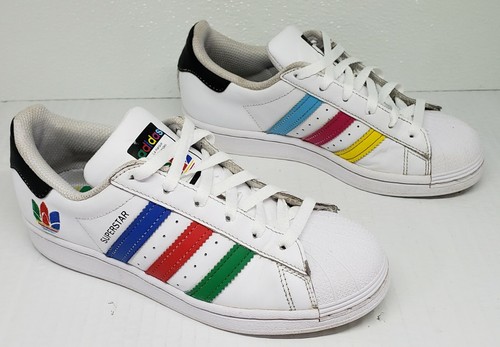 ADIDAS ORIGINALS BIG KIDS SUPERSTAR J FW5236 MULTI COLOR size 4 | eBay