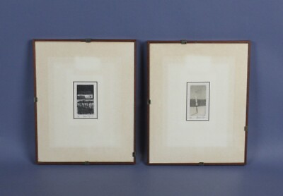 Piferi Etching Aquatint Prints By Prof. Attilio Cantu Vintage