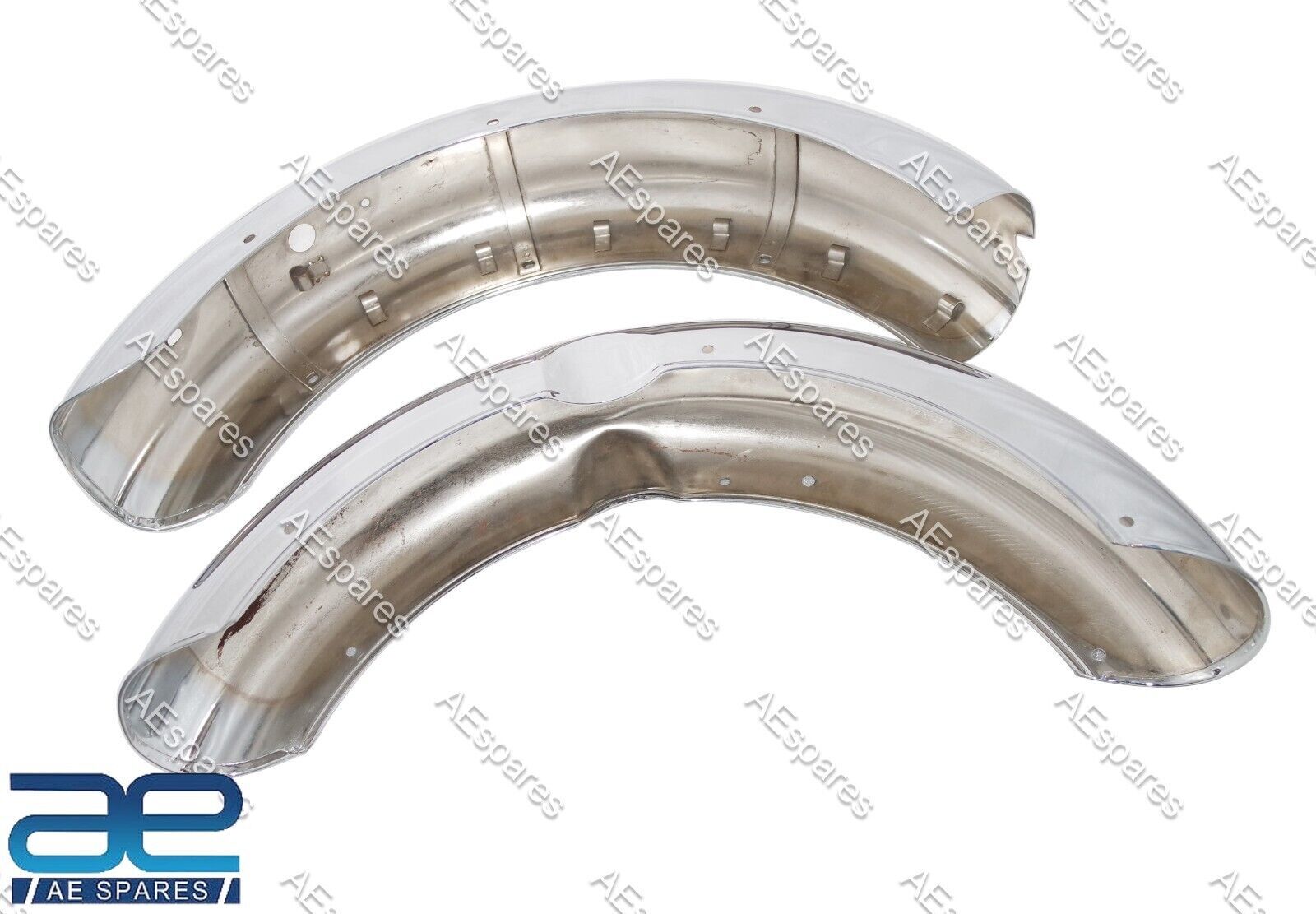 Front & Rear Mudguard Fender Steel Chrome Set For Royal Enfield Classic 350  
