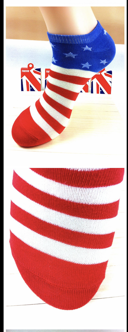 American Flag Low Cut Socks Crew Socks Men and Women Graphic Print Sock