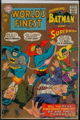 DC Comics WORLD'S FINEST #168 Superman Batman VG+ 4.5