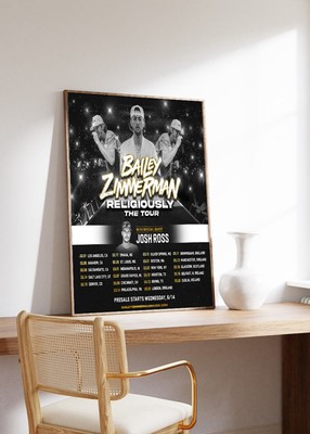 Bailey Zimmerman Tour 2024 International Headlining Poster