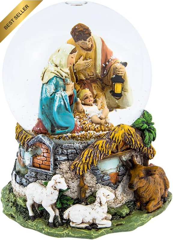 Kurt Adler Holy Family Musical Water Globe, 100Mm