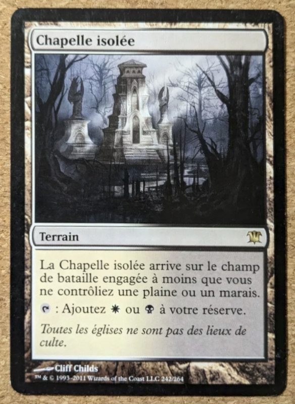 Mtg Magic Isolated Chapel French Vf Fr Chapelle IsoléE Innistrad
