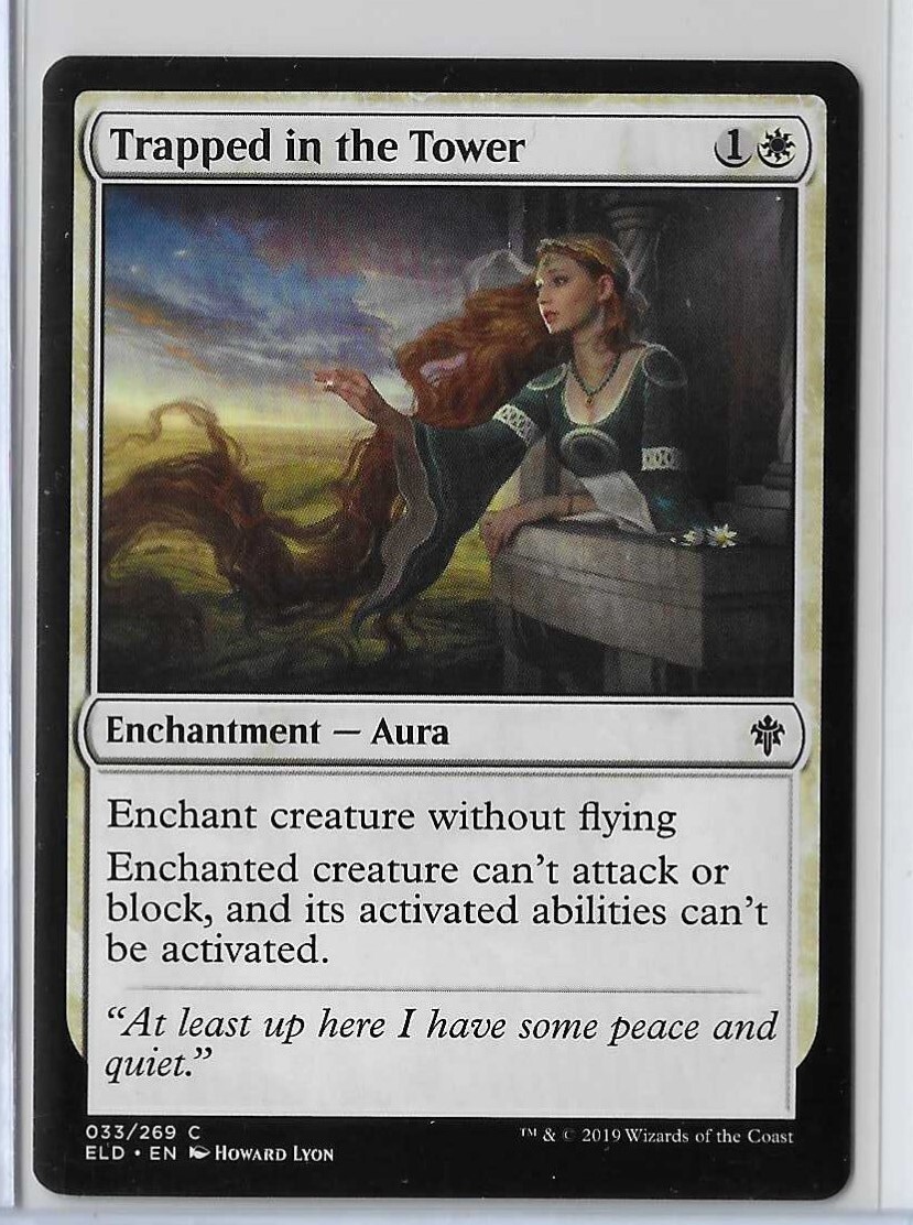 MTG Trapped in the Tower Throne of Eldraine (ELD) Common Magic #033/269 Unplayed