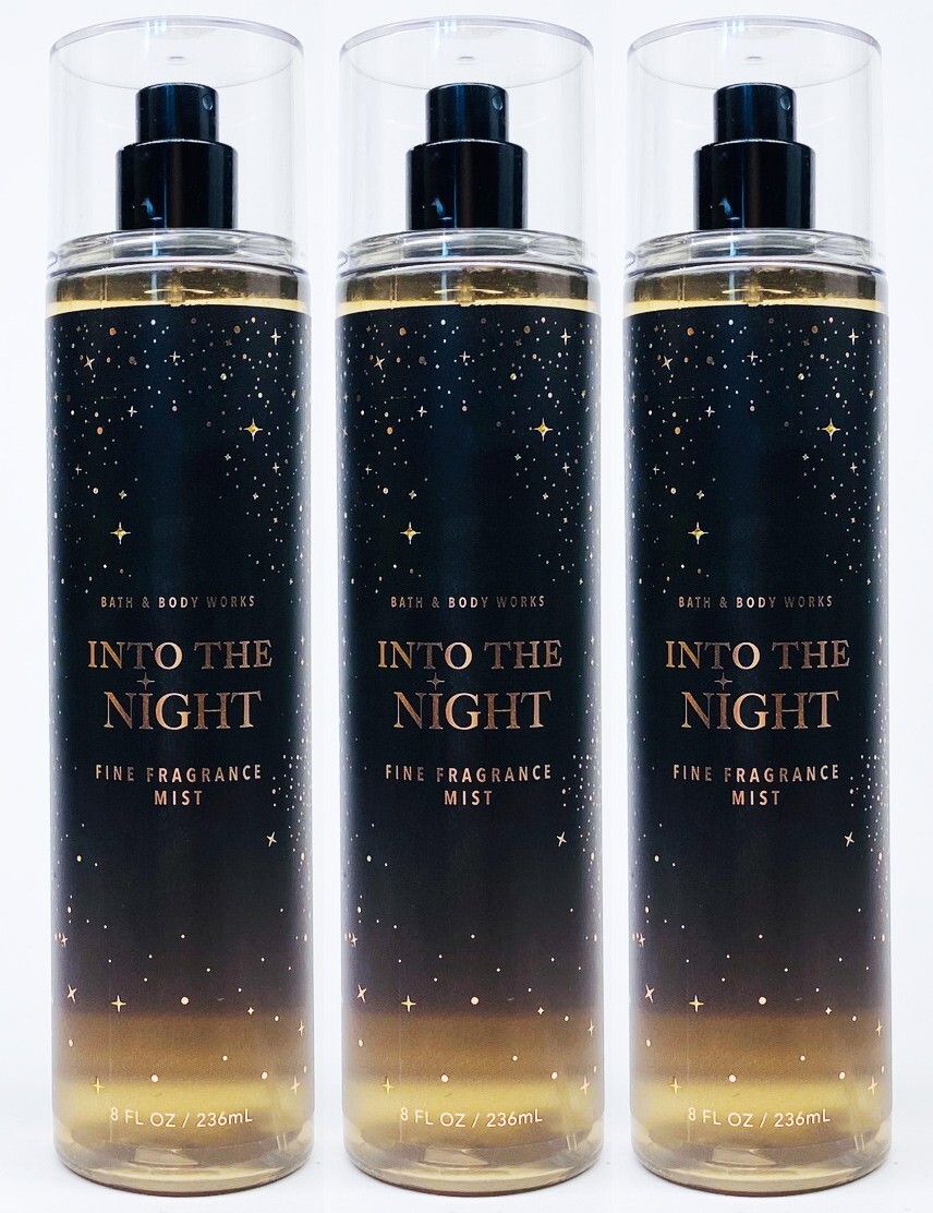 3 Bath & Body Works INTO THE NIGHT Fine Fragrance Mist Body