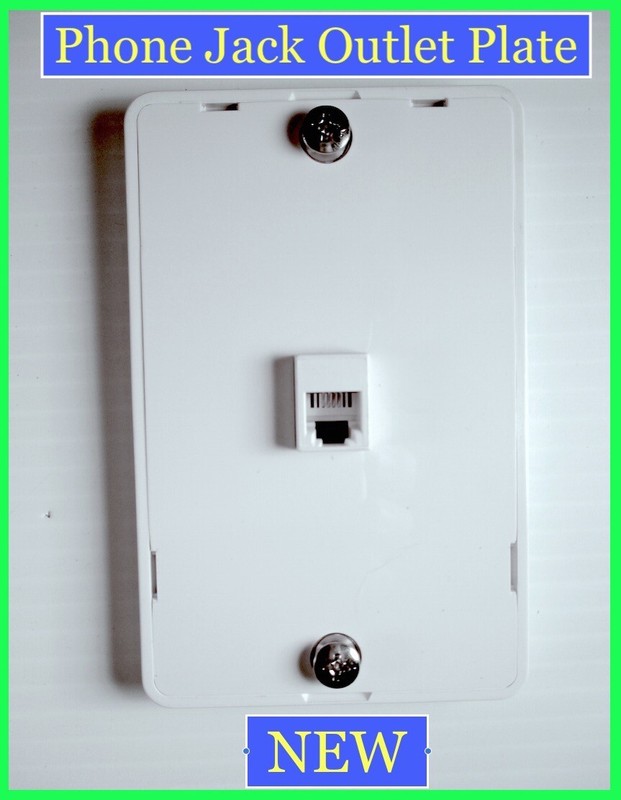Phone Jack Outlet Plate White Wall Mount QUICKCONNECT 40253 eBay