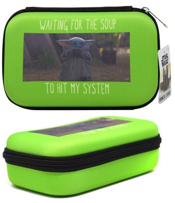 Star Wars The Child Molded EVA Green Pencil Hard Shell Case Holder with Zipper