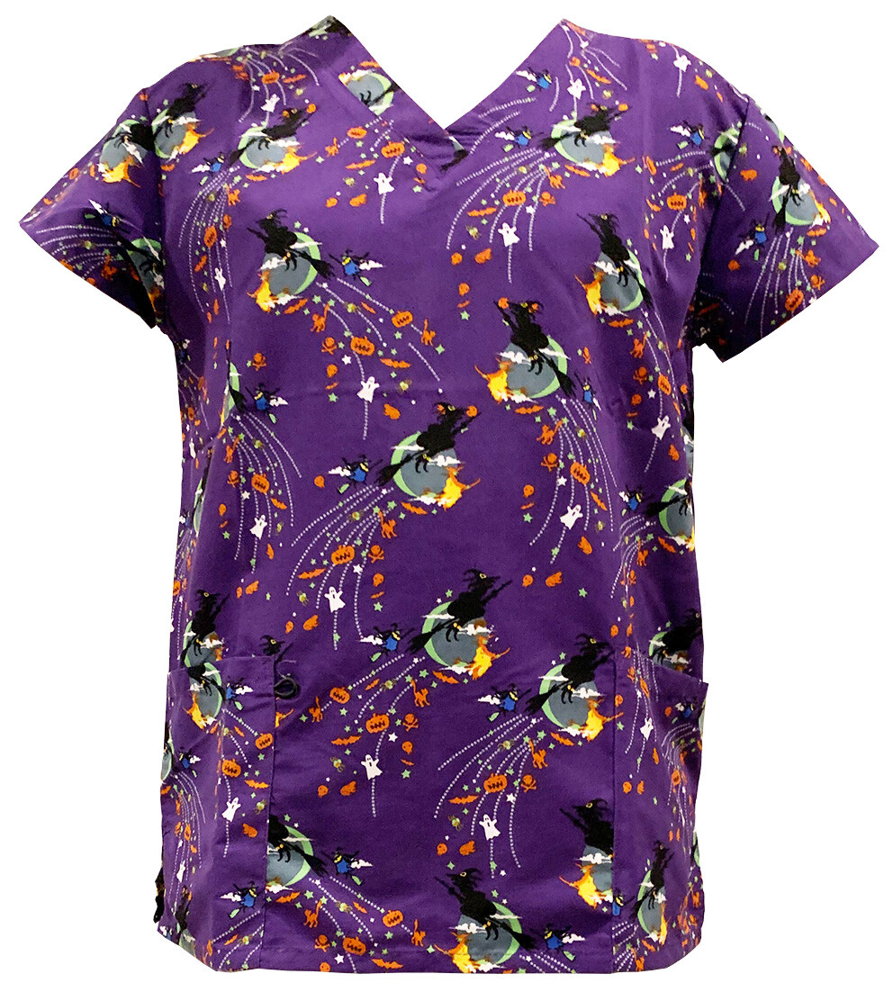 

Женский медицинский скраб из микрофибры Ultra Soft Touch, база Purple Witch, Фиолетовый