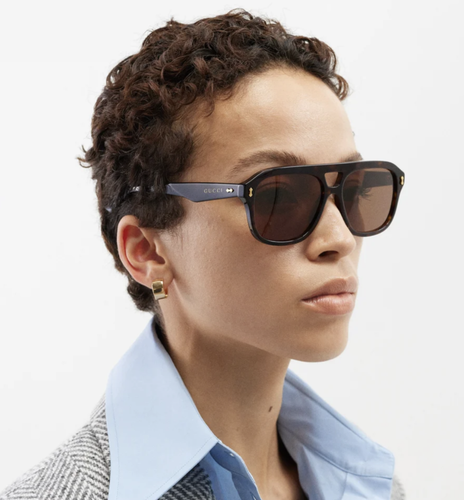 Pre-owned Gucci Gg1263s-006 Havana Havana Brown Sunglasses