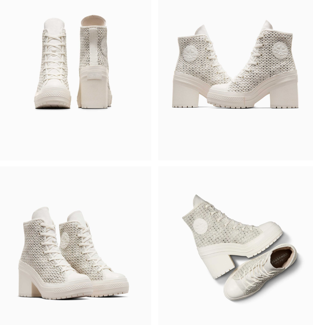 NEW Women's CONVERSE Chuck 70 De Luxe Heel Knit Boots Shoes
