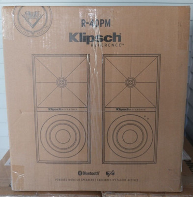 Factory sealed, Klipsch R-40PM Powered Bookshelf Speakers