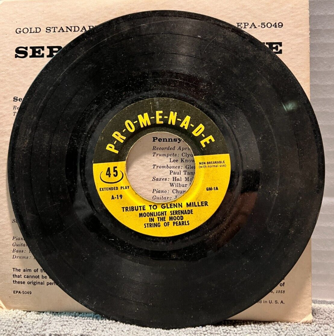 B99 Tribute To Glenn Miller, Promenade Records A-19 - Jazz