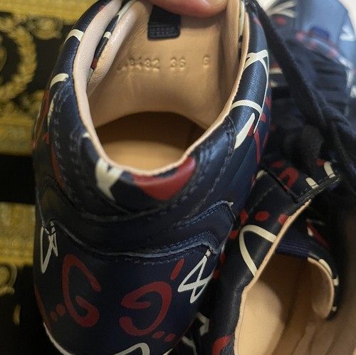 Pre-owned Gucci 100% Auth  Ghost Sneakers Apollo Limited Edition Size 36 In Blue