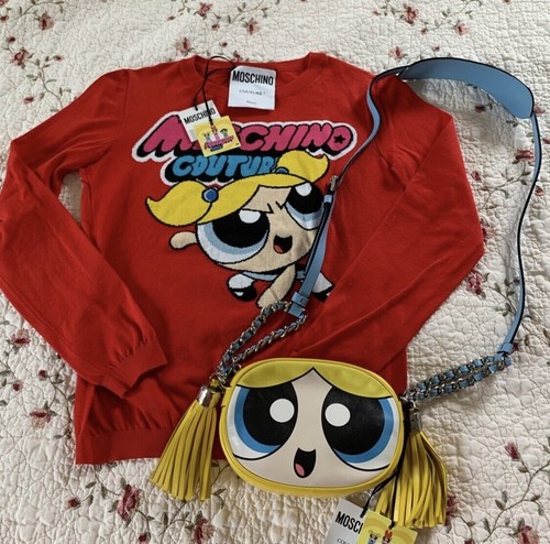 Moschino powerpuff girls bubbles sweater crossbody set Rare