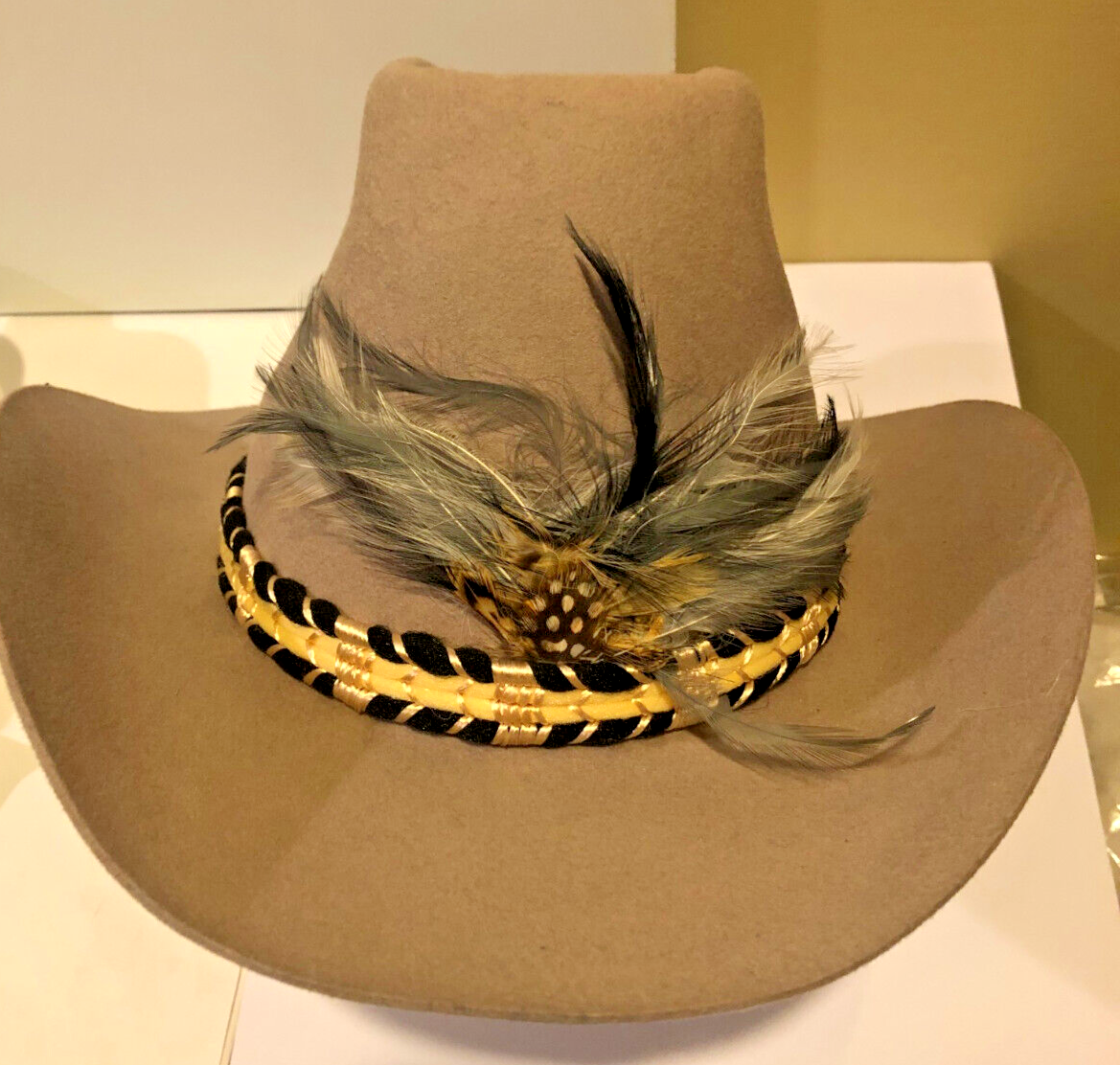 Men's 100% wool TRAIL BOSS tan cowboy hat XXL new | eBay