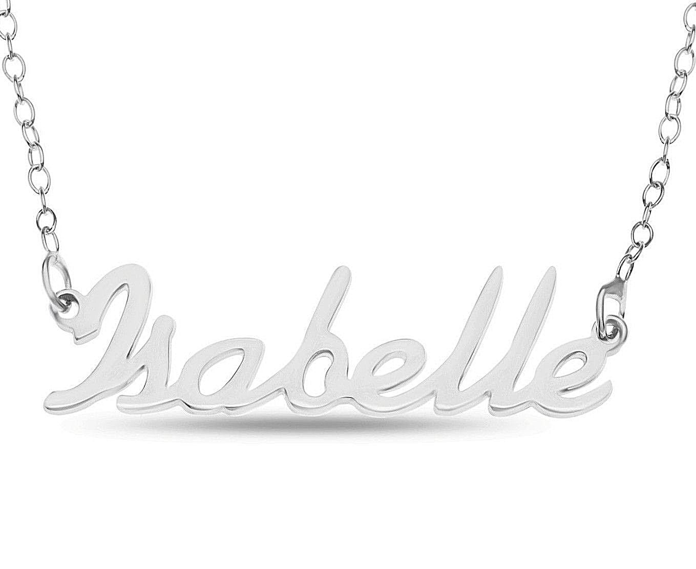 アクセサリー ID plate design silver necklace Amazon.com: Name Necklace Plate Personalized Custom Silver