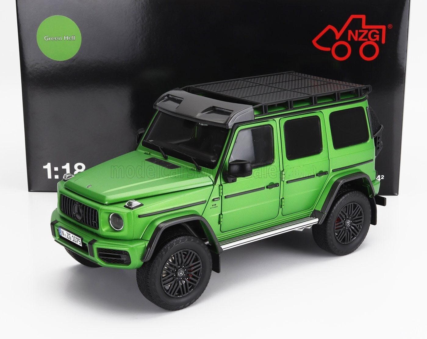 NZG MERCEDES BENZ G-CLASS G63 4x4 AMG 2023 HELL GREEN MAGNO