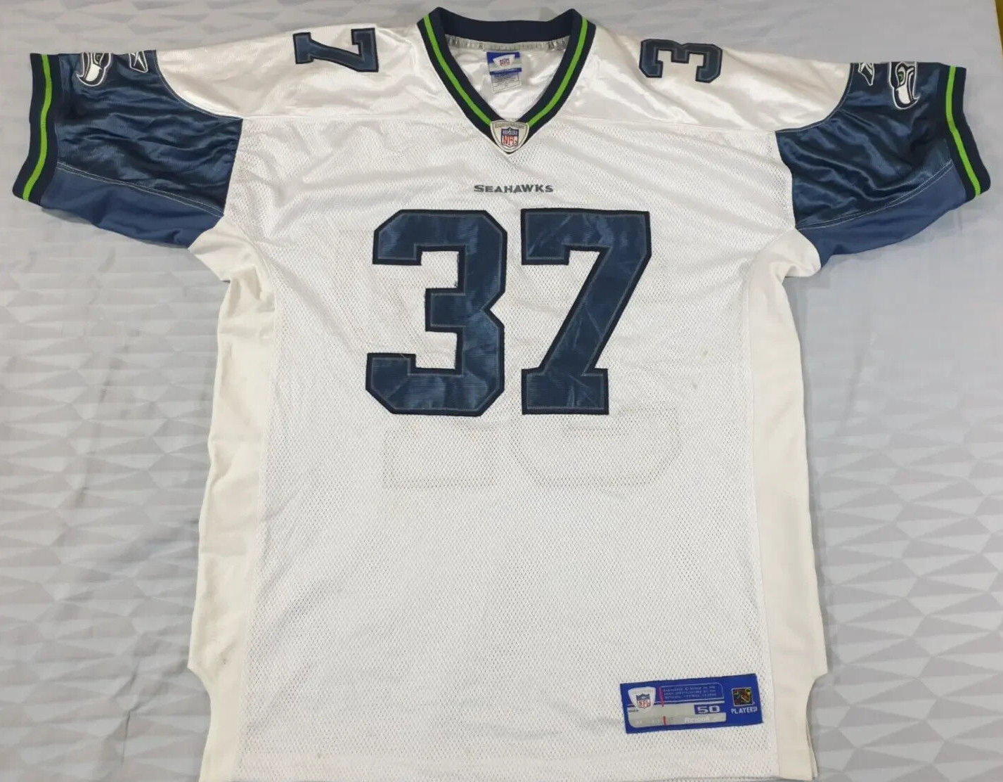 Seattle Seahawks Men's NFL Alexander #37 White Replica