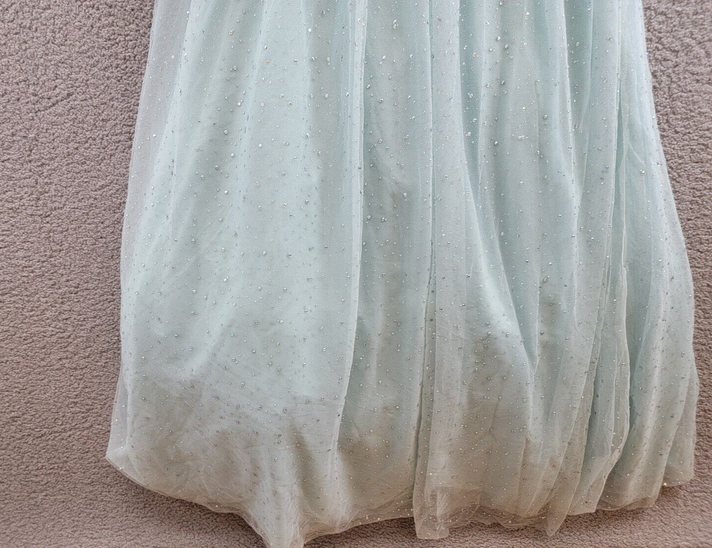 Say Yes to the Prom Rhinestone-Embellished Mesh-Waist Gown Juniors' 7/8 Seagreen - Picture 4 of 15