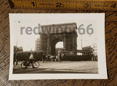 Vtg Early 1900's ARCH MONUMENT PHOTO~Lot Antique Bicycle STREET CAR TROLLEY