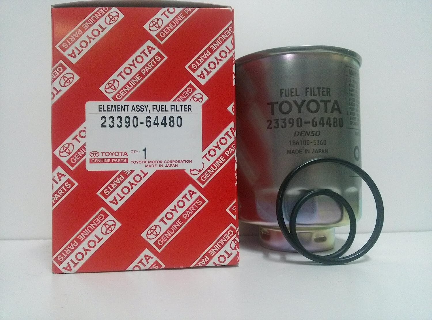 とびー様　4点 TOYOTA 23390-64480 Genuine Diesel Fuel Filter Element 1HZ 2L