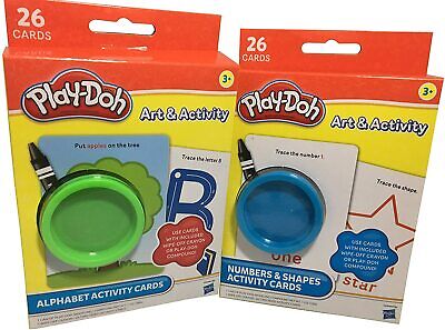 Set of 2 Play-Doh with A Set of 26 Cards. Art and Activity for Children