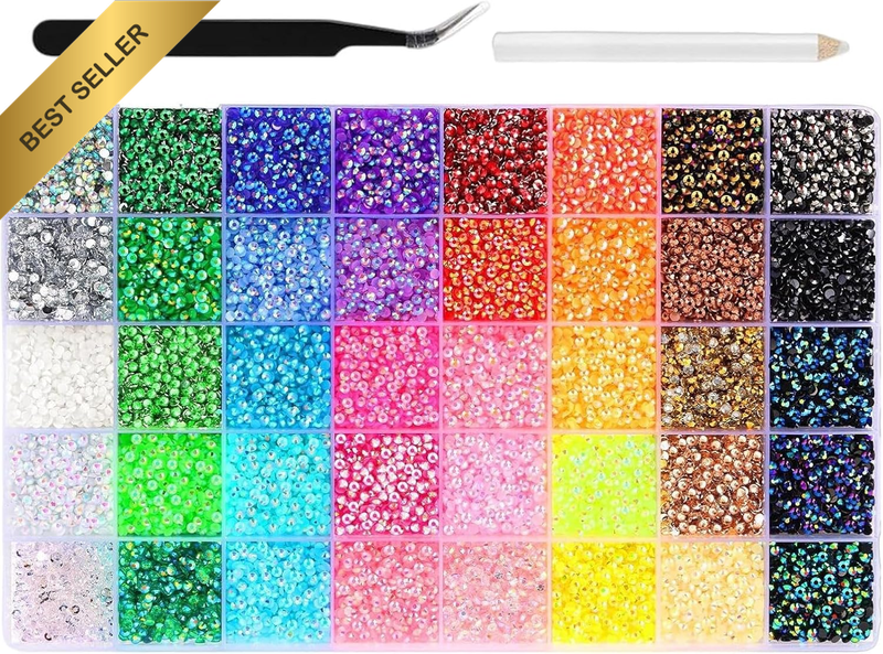 Rhinestone Bedazzling Kit | 40 Colors 3Mm Jelly Gems Kit - Gems Jewelry Accessor