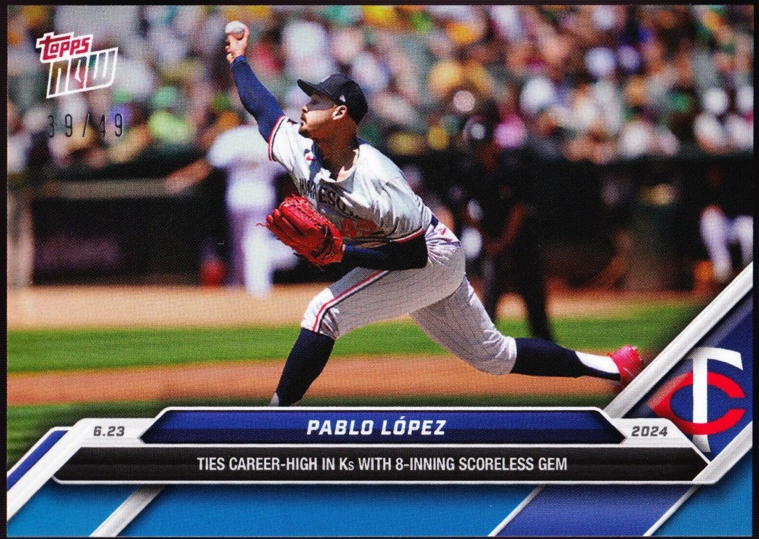 2024 Topps Now - Pablo Lopez #337 Blue /49 for sale online | eBay