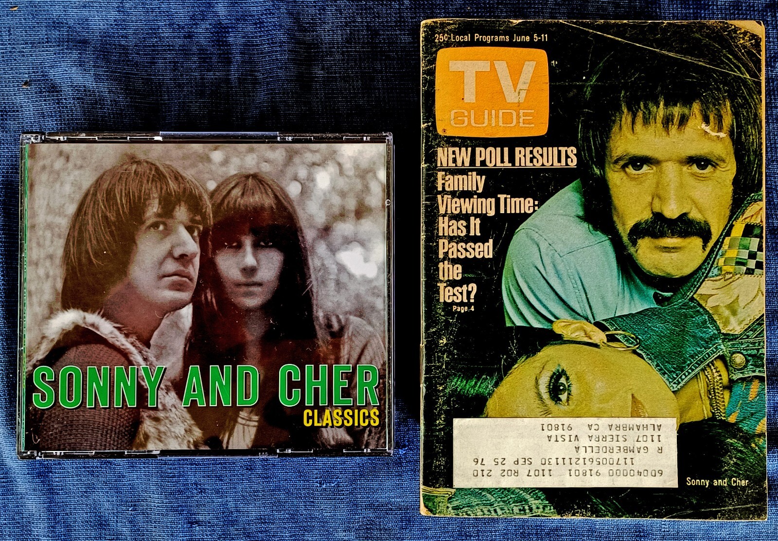 SONNY & CHER - CLASSICS - (3) CD SET - 36 TRACKS + TV GUIDE