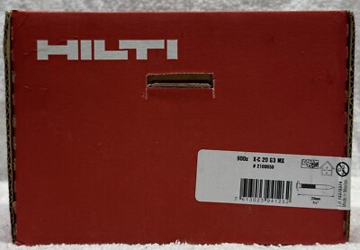 Hilti X-C 20 G3 MX (900) Concrete Nails #2100959 w/ Fuel Cell GC41 Exp. 9/25/26