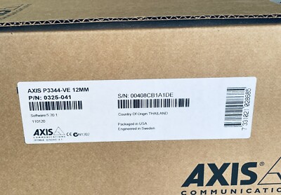 Axis P3344-VE 12MM Fixed Dome Network Ip Security Surveillance Camera 0325-041