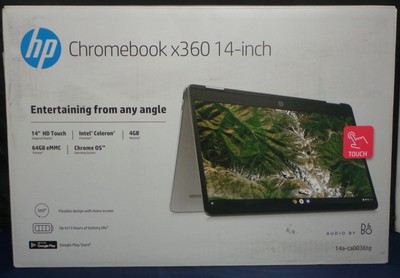 HP 14A-CA0036TG Chromebook TouchScreen 14'' 64GB, Intel Celeron, 4GB RAM  NEW