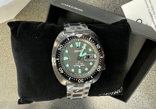 Pre-owned Seiko Men's Prospex King Turtle Black Automatic Watch Srpk43 Made In Japan