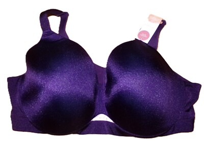 NWT $50 Lane Bryant Cacique Bra 46DD Purpl Comfort Bliss Underwire Lightly Lined