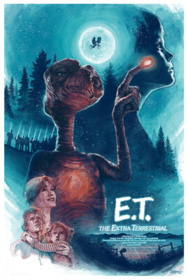 E.T. the Extra-Terrestrial by Barret Chapman Ltd x/225 Screen Print Mondo MINT