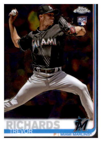 2019 Topps Chrome #93 Trevor Richards Marlins NM-MT (RC - Rookie Card) . rookie card picture