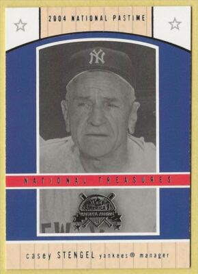 2004 Fleer National Pastime Casey Stengel National Treasures Yankees 15NT 63/500